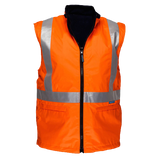 Portwest Cross Back Polar Fleece Reversible Vest Refective Safety MX214