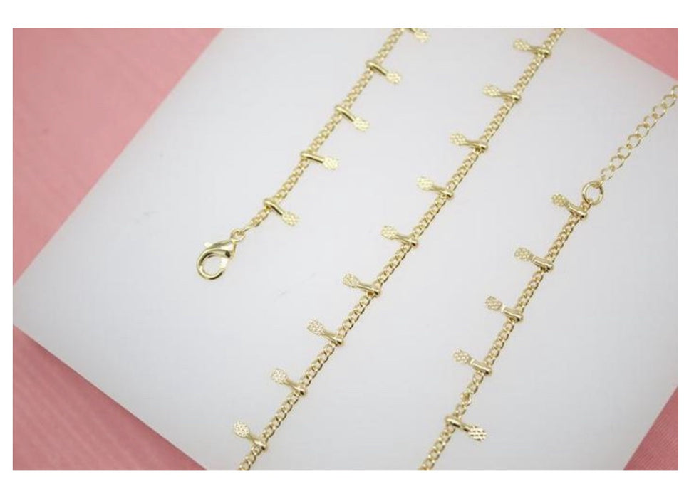 18K Gold Filled Dainty Fringe Choker Chain
