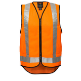 Portwest Day/Night Cross Back Vest Reflective Taped Work Safety MV188
