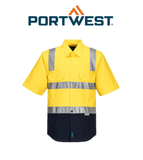 Portwest Hi-Vis Two Tone Regular Weight Shirt Tape Over Shoulder Safety MS102