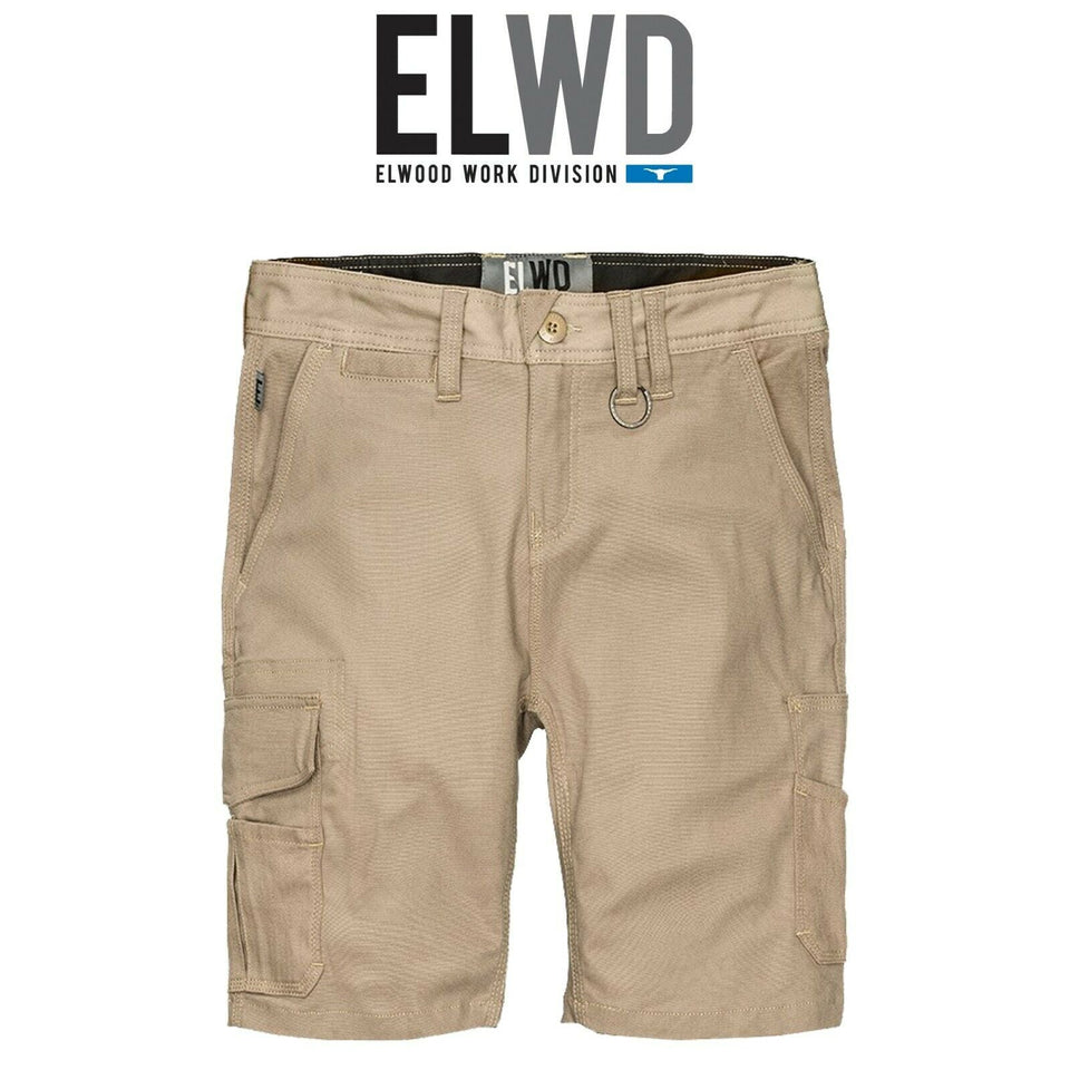 Womens Elwood Utility Shorts Cargo Phone Pocket Work Stretch Tough Tradie EWD601