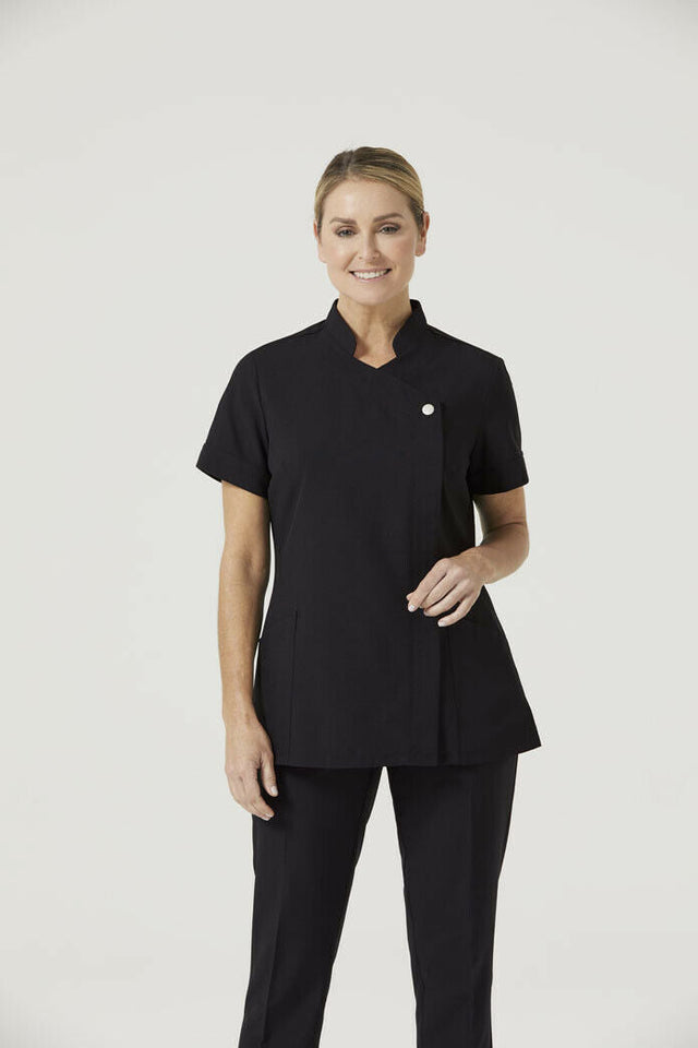 NNT Womens Nurse Helix Dry Poly Asymmetric Front Tunic Work Comfy Top CATUFL