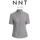NNT Womens Check Short Sleeve Formal Shirt Breathable Business Shirts CATU7F