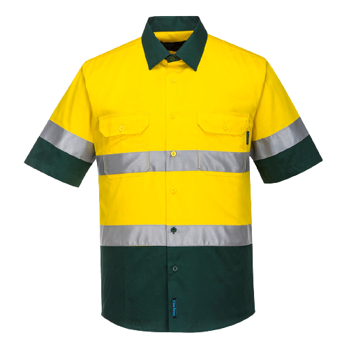 Portwest Hi-Vis Two Tone Lightweight Short Sleeve Shirt with Tape Safety MA802
