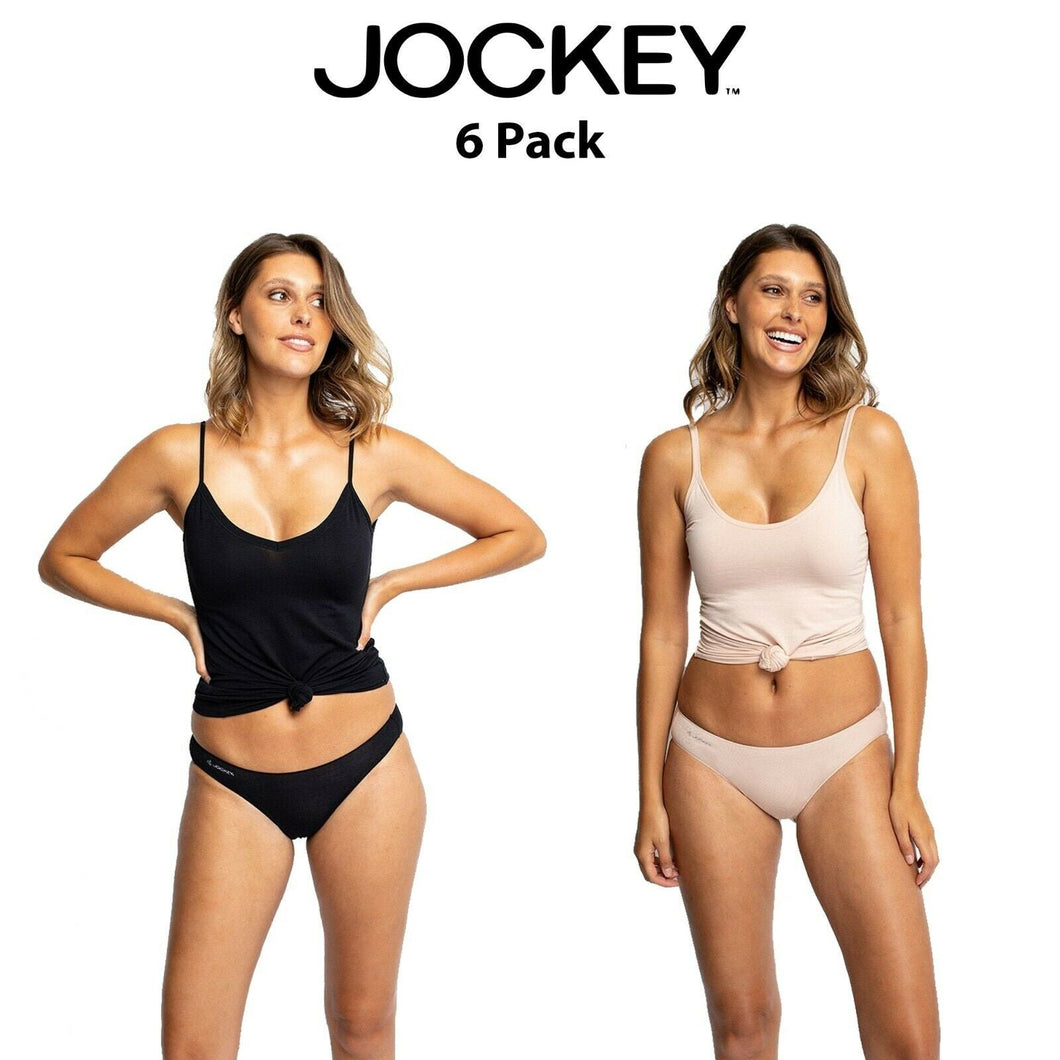 Womens Jockey No Pantie Line Bamboo Bikini Brief Undies Knickers 6 Pack WWL6