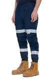 Elwood Mens Reflective Cuffed Work Pants Taped Pant Stretch Canvas Cargo EWD107