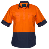 Portwest Hi-Vis Two Tone Lightweight Short Sleeve Closed Front Shirt Wear MC802