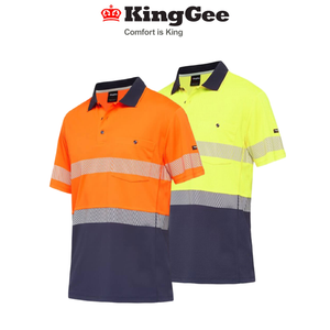KingGee Men Workcool Hyperfreeze Shirt Top Polo Short Sleeve Taped Work K54215
