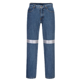 Portwest Denim Pants with Tape Pre Shrunk Reflective Tape Straight Pant MW169