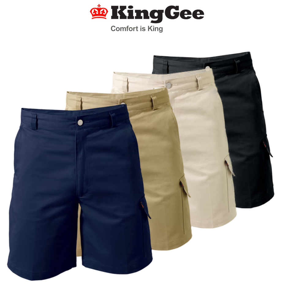 KingGee Mens New G'S Workers Short Work Shorts Cargo Pockets Repels Water K17100