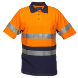 Portwest Short Sleeve Cotton Pique Polo with Tape HiVisTex Reflective Work MP618