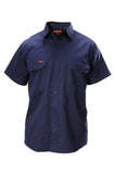 Hard Yakka Cotton Drill Work Shirt Button Short Sleeve Workwear Top Y07510