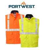 Portwest Bizflame Rain Hi-Vis Antistatic FR Bodywarmer Lightweight Safety S776