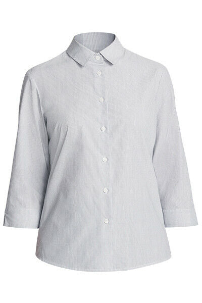 NNT Womens Textured Stripe 3/4 Sleeve Formal Shirt Cotton Blend Business CATU63