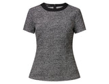 NNT Womens Formal Textured Tweed Shell Top Classic Fit Crew Neckline CATUDG