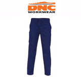 DNC Workwear Men Drill Elastic Waist Pants Flame Retardant Tough Pant Work 3313