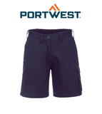 Portwest Ladies Cargo Shorts Breathabilty Navy Belt Button Shorts ML702