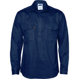 DNC Workwear Close Front Cotton Drill Long Sleeve ShirtFlame Retardant 3204