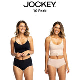 Womens Jockey No Panty Line Promise Bamboo Full Brief Knickers 10 Pack WWKT