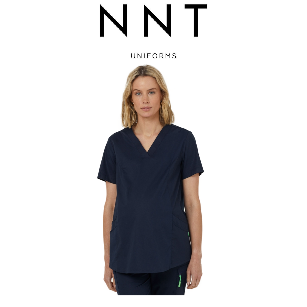NNT Uniform Womens Next Gen Anti Bacterial Maternity Scrub Top V Neck CATULJ