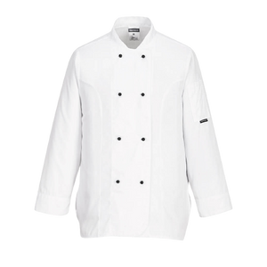 Portwest Rachel Ladies Chefs Jacket L/S White Mesh Air Long Sleeve Pocket C837