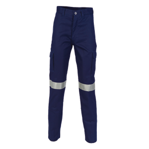 DNC Workwear Mens Cotton Drill Cargo Pants Hi-Vis Flame Retardant Work 3319