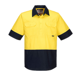 Portwest Hi-Vis Two Tone Lightweight Short Sleeve Closed Front Shirt Wear MC802