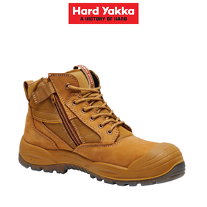 Hard Yakka Nite Vision Work Boots Comfy Leather Workwear Water Resistant Y60230