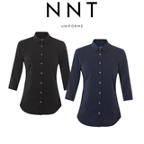NNT Womens Stretch Cotton Blend 3/5 Sleeve Madem Formal Shirt Business CATU2L