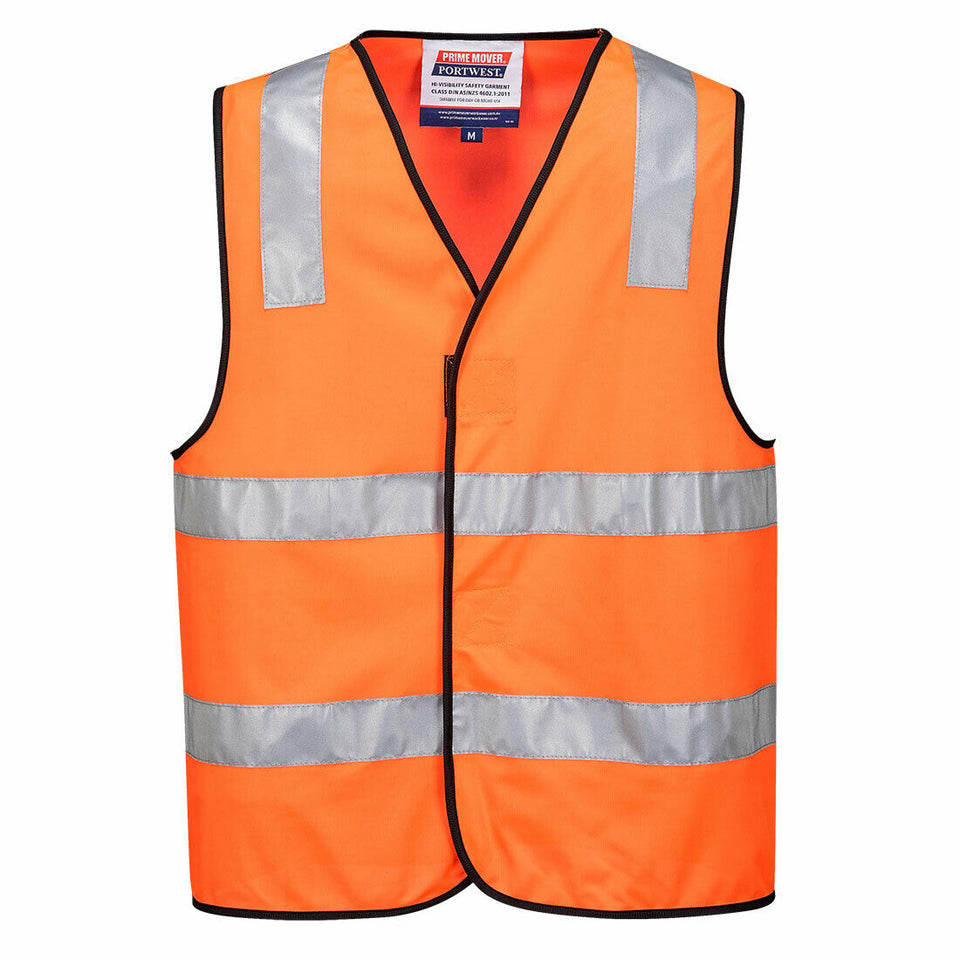 Portwest Day/Night Vest 2 Tone Hi Vis Relfective Taped Work Safety MV102