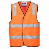 Portwest Day/Night Vest 2 Tone Hi Vis Relfective Taped Work Safety MV102