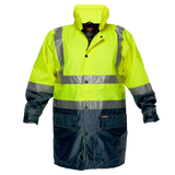 Portwest Fleece Lined Rain Jacket with Tape 2 Tone Reflective Work Safety MJ208