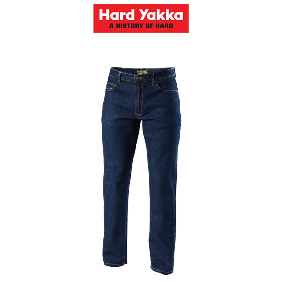 Hard Yakka Womens Stretch Cotton Denim Tough Work Tough Straight Jeans Y44610