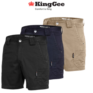 KingGee Mens Tradie Summer Short Shorts Workwear Narrow Fit Comfort K17330