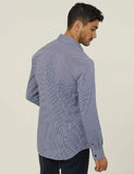NNT Mens Avignon Gingham Checked Long Sleeve Shirt Casual Fit Business CATJDF