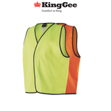 KingGee Mens High Visibility Vest Lightweight Work Safety Water Resistant K55091