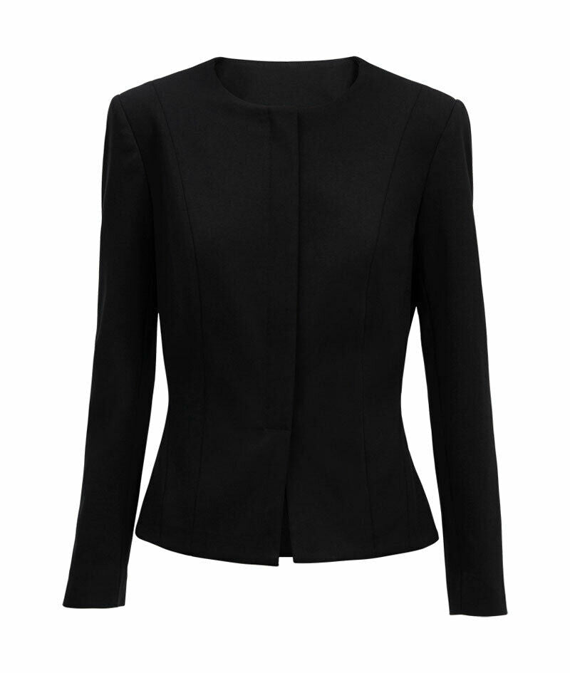 NNT Womens Formal Ponte Jacket Collarless Concealed t Zip  Business Coat CAT1E3