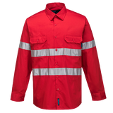 Portwest Hi-Vis Lightweight Long Sleeve Shirt with Tape Reflective Safety MA301