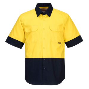 Portwest Hi-Vis Two Tone Regular Weight Short Sleeve Shirt Work Safety MS902
