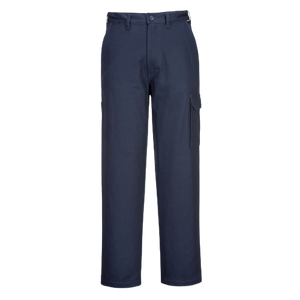 Portwest Cargo Pants Pre Shrunk Cotton Button Belt Adjustable Pant MP700