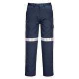 Portwest Mens Flame Resistant Cargo Pant Reflective Cotton Work Safety MW701