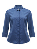 NNT Womens 3/4 Sleeve Action Back Business Shirts Classic Formal Shirt CATU5Y