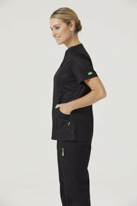 NNT Womens Nightingale V-Neck Classic Nurse Scrub Top Hip Pocket Workwear CATU5F