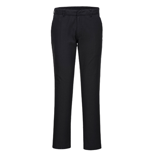 Portwest Stretch Slim Chino Pants Reflective Black Slim Fit Comfy Pant S232