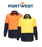 Portwest Food Industry Lightweight Cotton Shirt Reflective Work Safety MF150