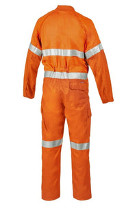 Mens Hard Yakka Protect Hi-Vis Safety Orange Tecgen Coverall Lightweight Y00100