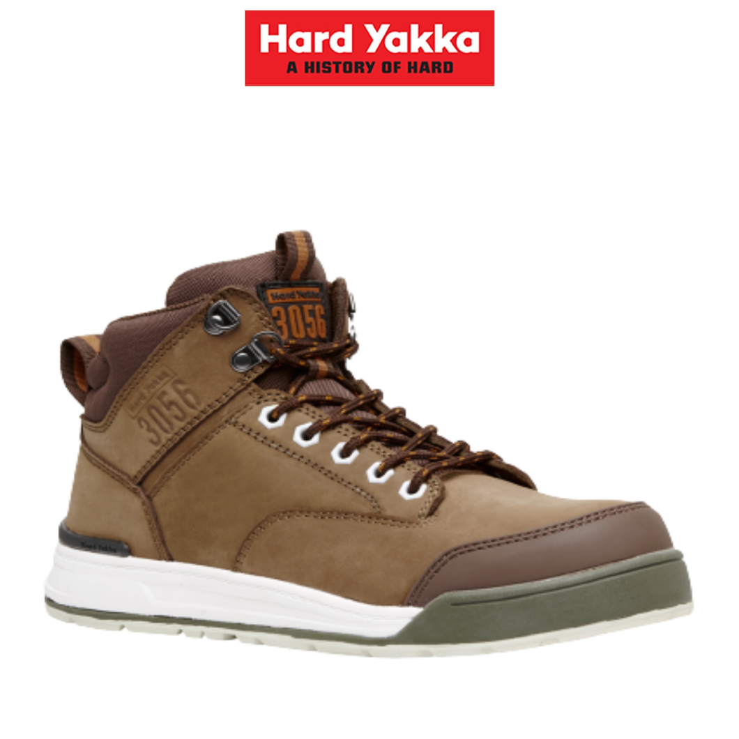 Hard Yakka Men 3056 NS Street Comfy Leather Work Boots Water Resistant Y60134