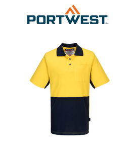 Portwest Short Sleeve Cotton Pique Polo Breathable Cottong Shirt MD618