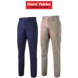 Hard Yakka Mens Stretch Cuff Cargo Work Safety Pants Regular Fit Tough Y02536