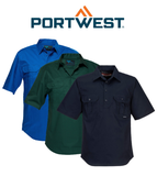 Portwest Adelaide Shirt, Short Sleeve, Light Weight Cotton Polo Shirt MC905